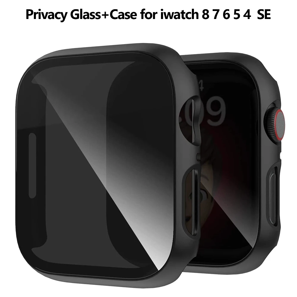 Privacy Screen Protector - Privacy Glass+Case For Apple Watch 45mm