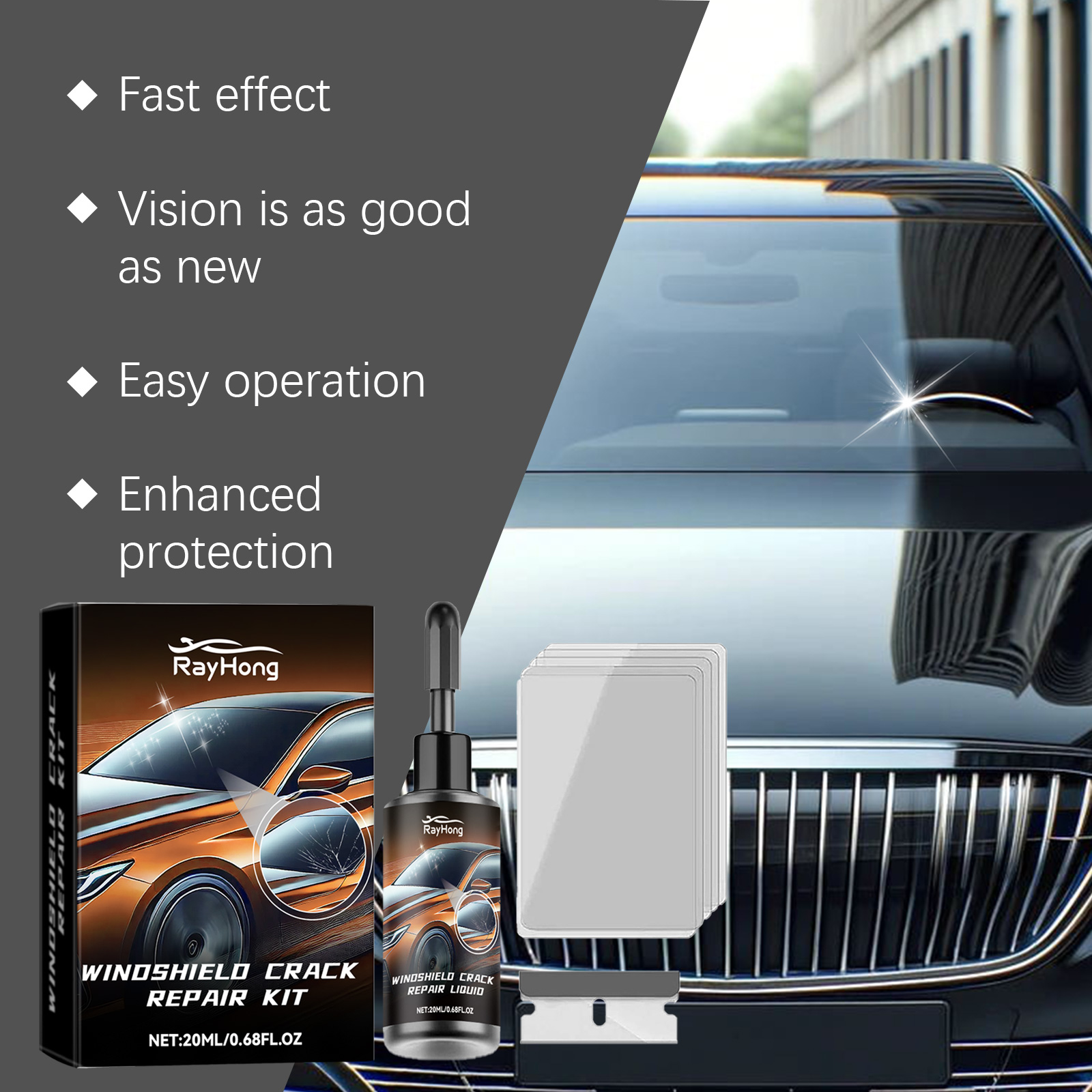 Car Windshield Crack Repair Re - Liquid Uv Glue Kit review and price