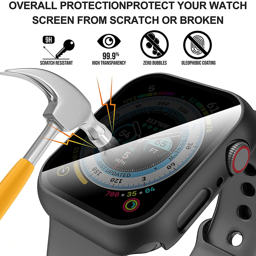 Privacy Glass+Case For Apple W - Privacy Screen Protector review and price