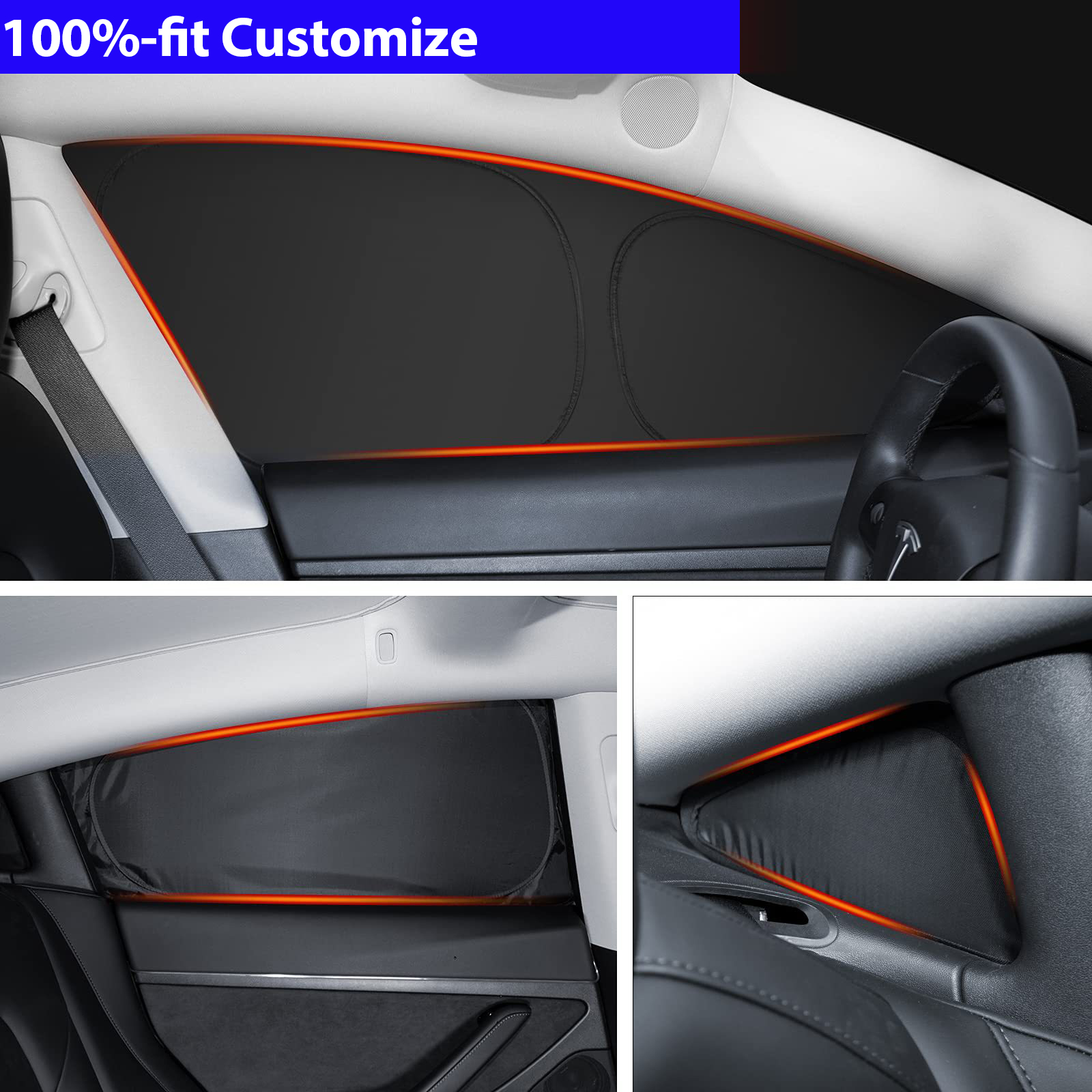 Car Sunshade for Tesla Model 3 - Privacy Screen Protector review and price