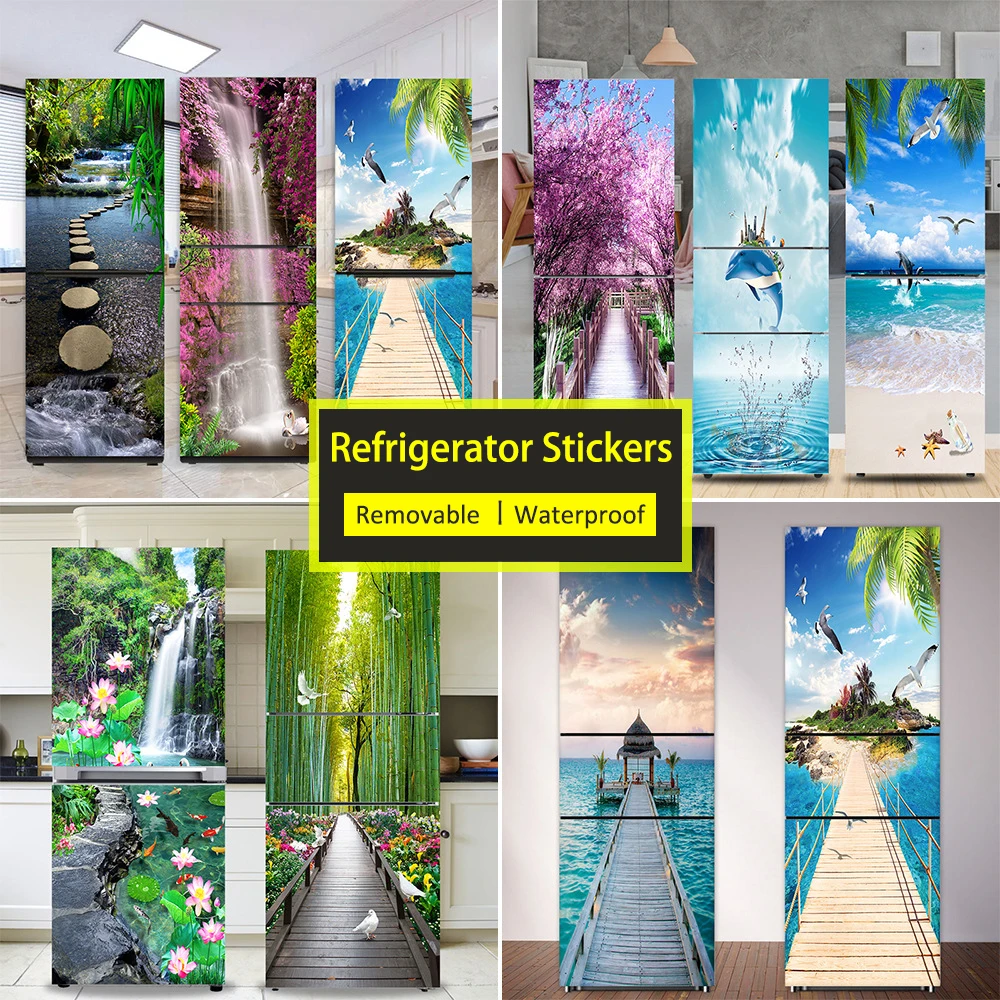 Seaside Beach Fridge Sticker F - Full Cover Adhesive review and price