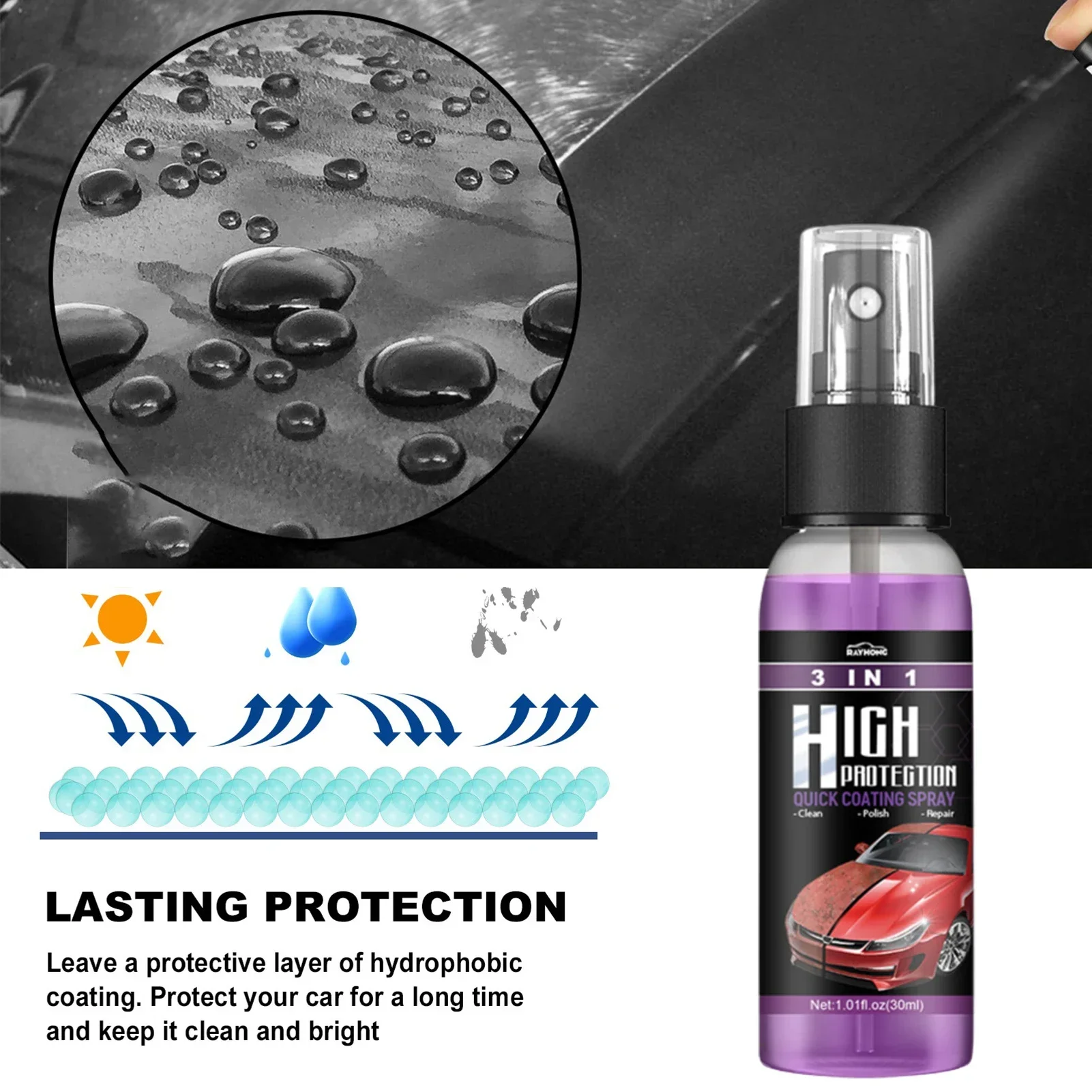 3 in 1 Car Ceramic Liquid Coat - Nano Liquid Coating review and price