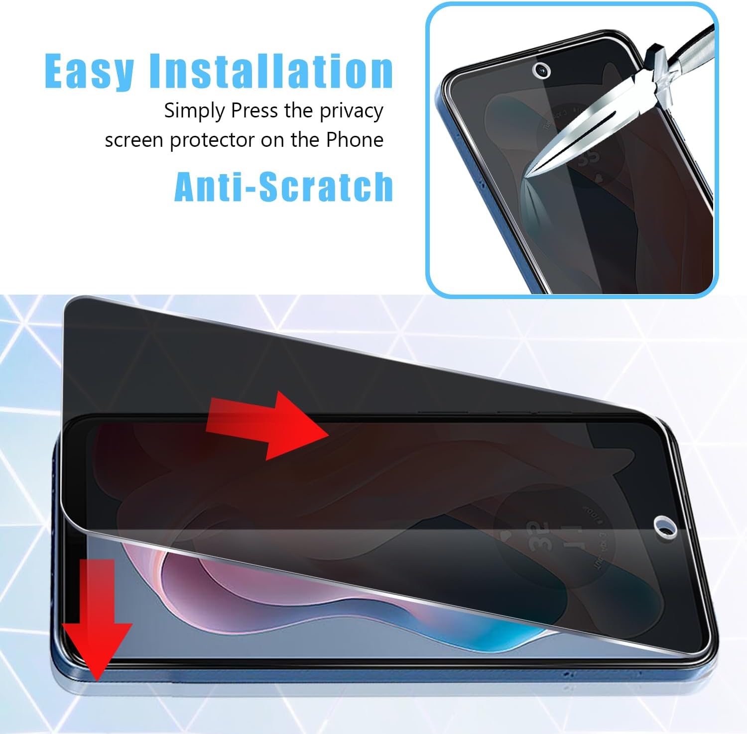 2 PACK Privacy Filter Tempered - Privacy Filter 2Pack review and price