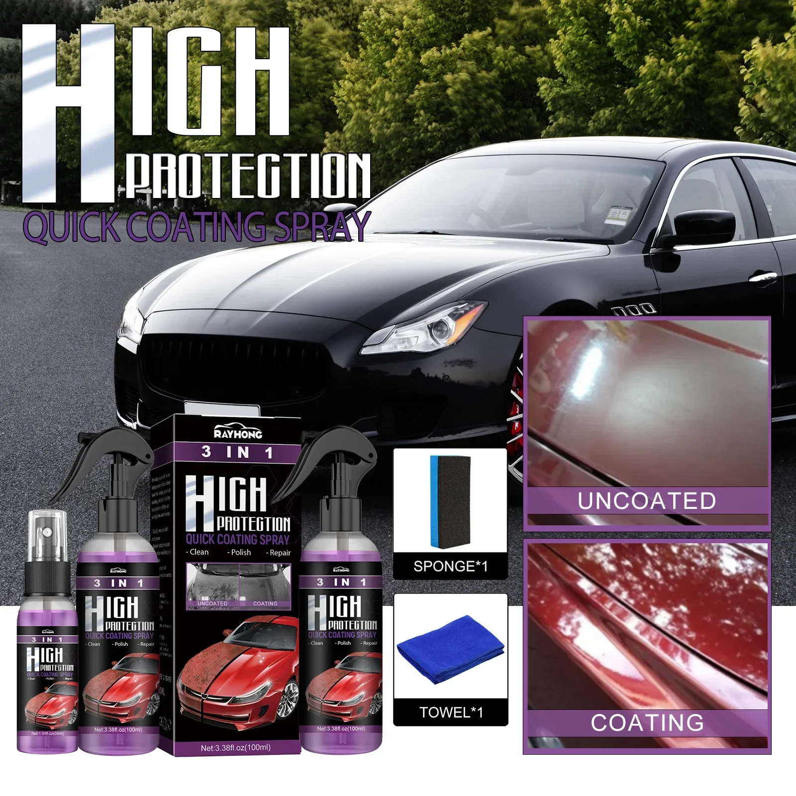3 In 1 Car Ceramic Nano Coatin - Nano Liquid Coating review and price