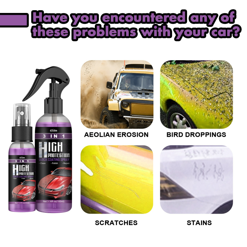 3 IN 1 Car Ceramic Coating Spr - Nano Liquid Coating review and price